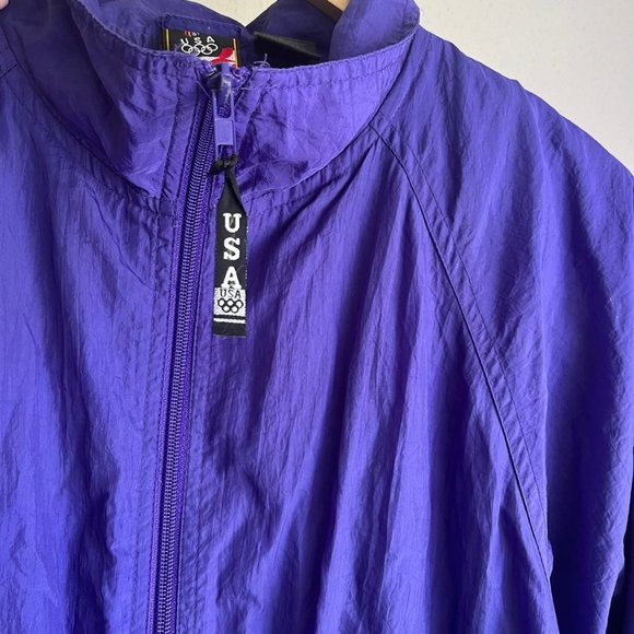 Vintage JC Penny Olympics Trench Track Warm up Coat Size L - Picture 5 of 7